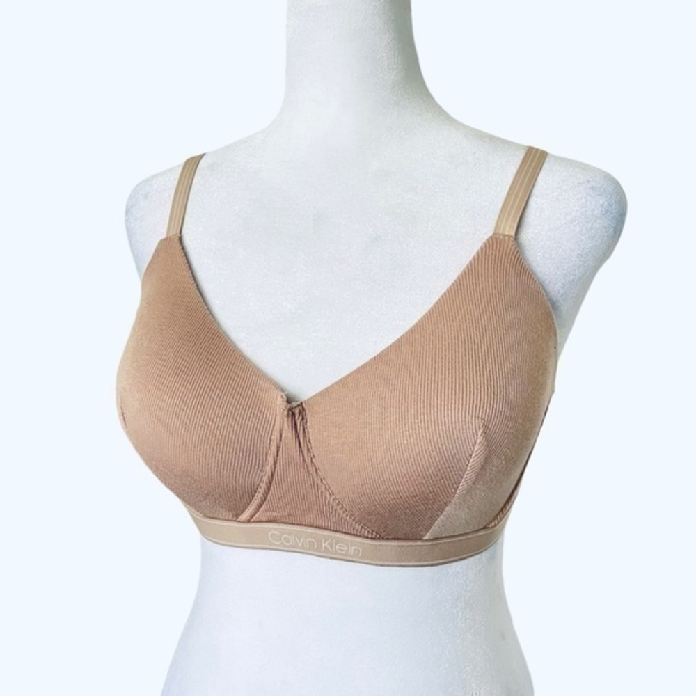 Calvin Klein Lightly Lined Beige Bra Size L